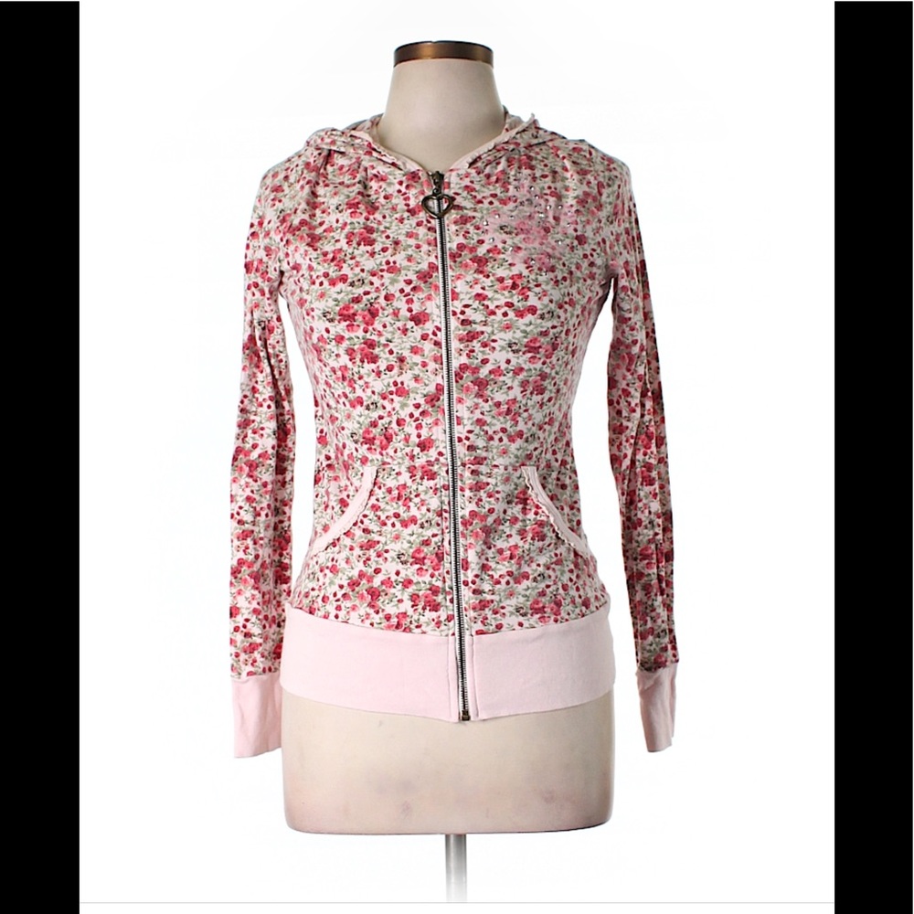 🎀Romantic Y2K Yvette Mandell Embellished Hoody Large
